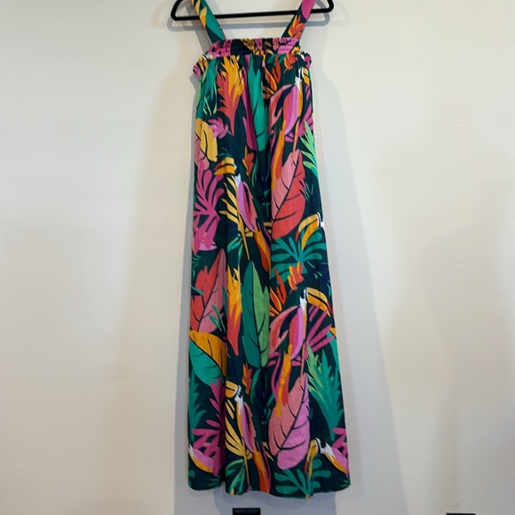 Soma Cotton Tank Maxi Bra Dress in Toucan Touch This Green | Sz XS - Picture 5 of 10